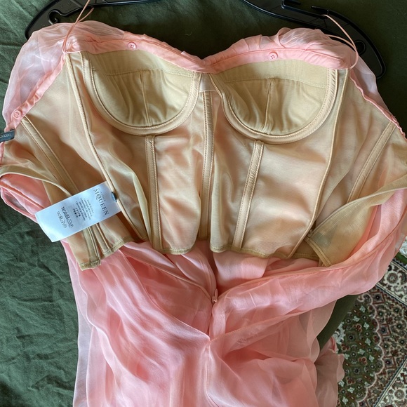 Alexander McQueen pink silk chiffon gown IT42 made in Italy S/S 2019 MSRP $3900 - Picture 5 of 16